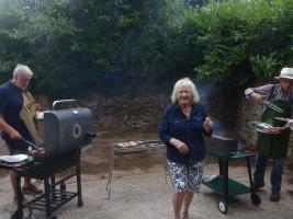New President, Angela Murray-Clarke supervising her team of BBQ chefs